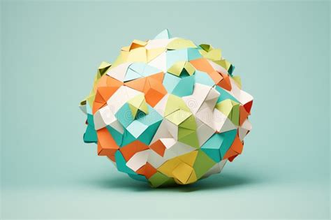 Origami Modular Shapes Formed into a Sphere Stock Photo - Image of handmade, generated: 299831712