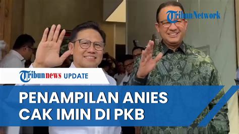 Tampil Beda Anies Baswedan Pakai Batik Hijau Disambut Cak Imin