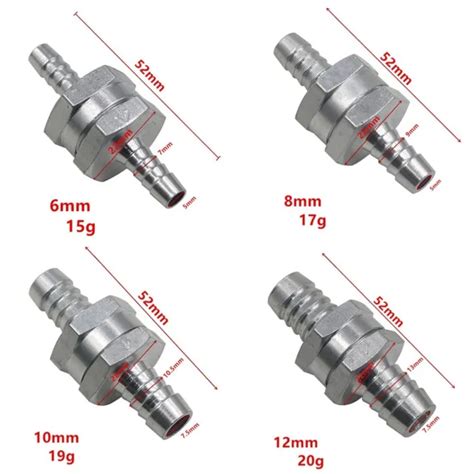 PRÉVENIR LE REFLUX de carburant avec clapet anti retour en aluminium 6