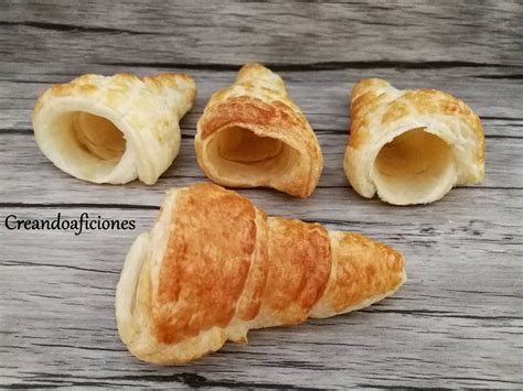 Conos De Hojaldre Con Crema Pastelera Y Nata