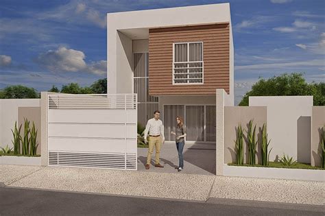 Sobrado Pequeno E Moderno Projetos De Casas Modelos De Casas E