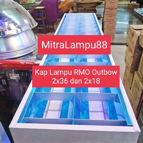 Jual Kap Lampu RMO Outbow 2x18 2x8W Housing TL Neon Led 60Cm Isi 2