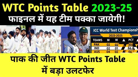 Wtc Points Table Updates After Pakistan Vs Sri Lanka Pak Vs Sl Nd