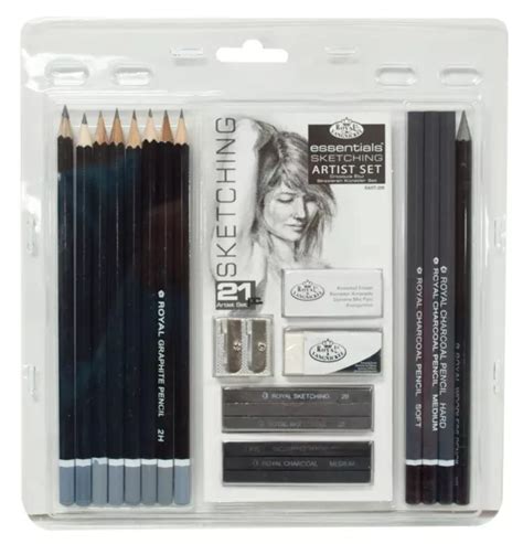 ROYAL LANGNICKEL Dessin Croquis Artiste Set Crayons Charbon