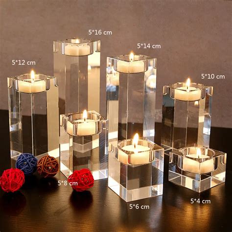 Aliexpress.com : Buy 3PCS/SET Dining Table Solid Crystal Candlestick ...