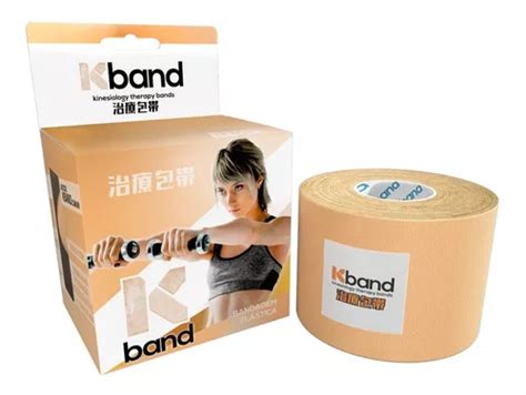 Cinta Kinesiol Gica Kband Bandagem El Stica Color Beige Unidades