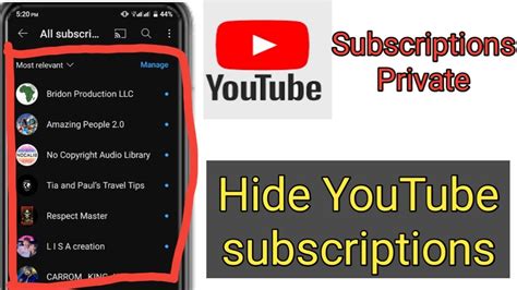 How To Keep Your Youtube Subscriptions Private And Secure Youtube 2023