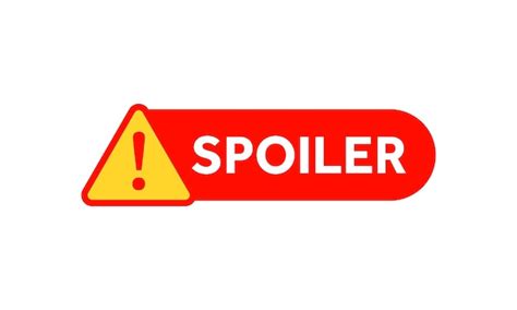 Signo De Vector De Alerta De Spoiler Mensaje De Alerta Rojo Y Amarillo