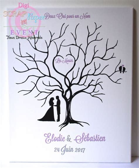 Arbre Empreintes Mariage Sur Toile Arbre Empreinte Mariage