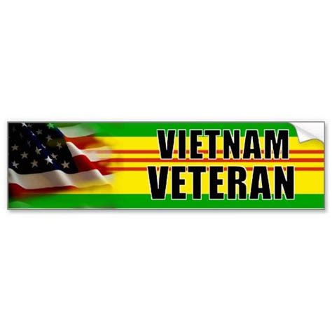 Vietnam Veteran Bumper Sticker Zazzle Vietnam Veterans Bumper