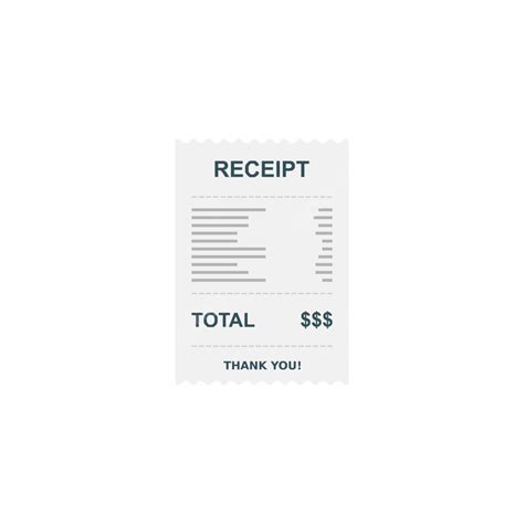 White Background Receipt Paper Bill Check Invoice And Cash Receipt