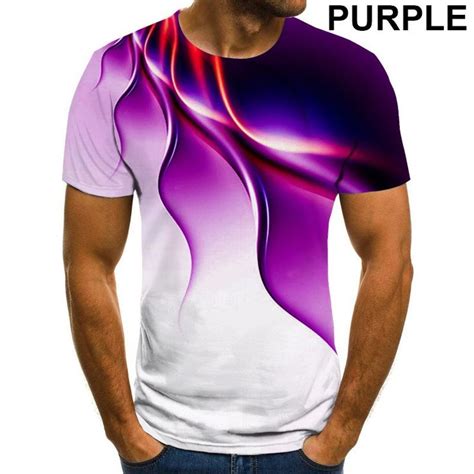 Color Purple Size 2xl 3d T Shirts Casual T Shirts Cool Shirts