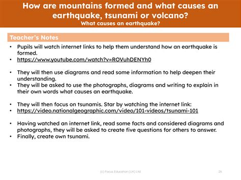 What Causes An Earthquake Teacher Notes Rd Grade Geography