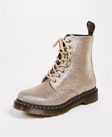 Dr Martens 146 Pascal Glitter Pale Gold Sale