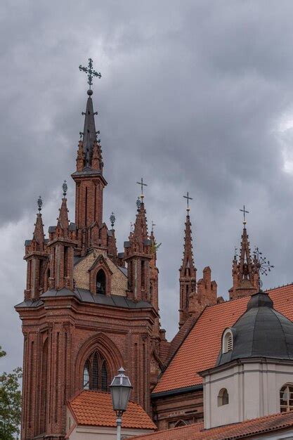 Premium Photo St Anne S Church In Vilnius With Hevy Cloudy Sky On The