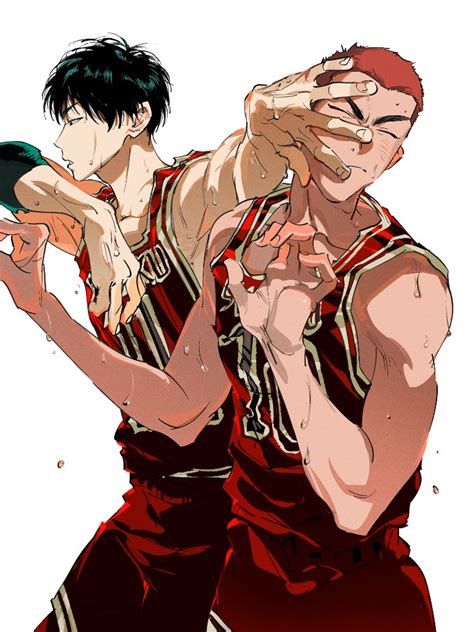 Sakuragi Hanamichi And Rukawa Kaede Slam Dunk Drawn By Atie