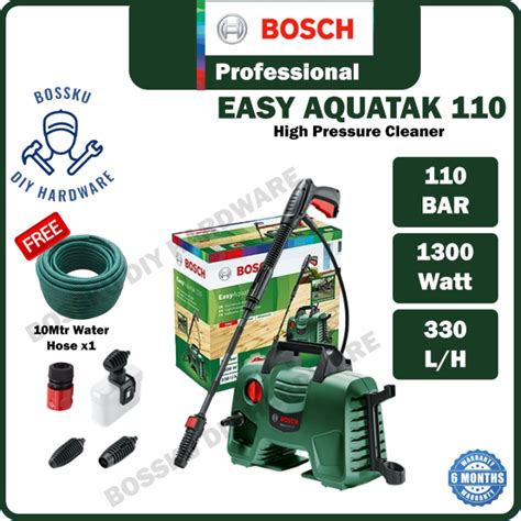 Bosch Easy Aquatak 110 High Pressure Washer Cleaner 110bar 1300w Water