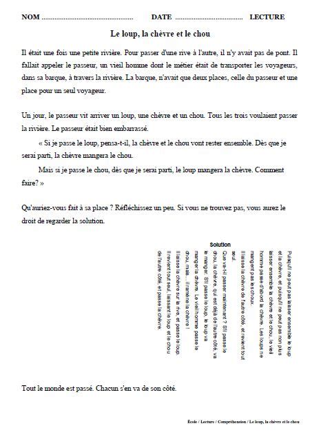 lecture ce1 ce2 cm1 cm2 texte questionnaire inférence lire Lecture