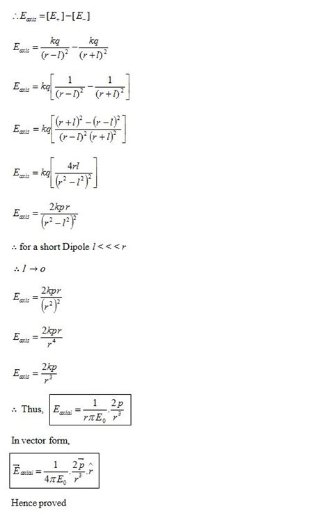 What Do You Mean By Electric Dipole Derive An Expression For