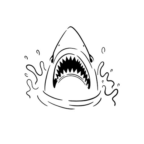 Shark Jaws Drawing