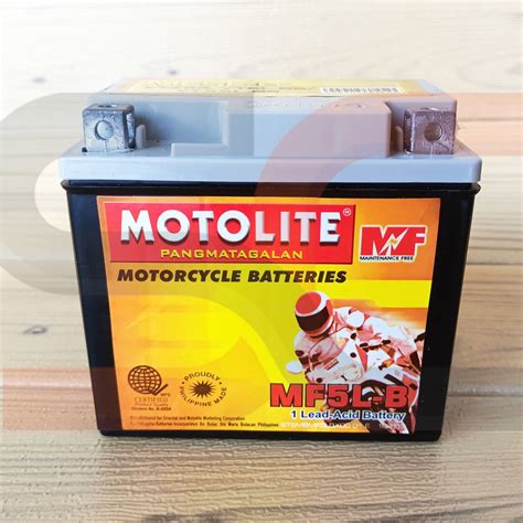 Motolite MF5L B Maintenance Free Motorcycle Battery YTZ6S YT5L BS