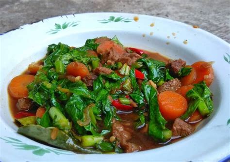 Resep Sayur Sawi Dan Daging Oleh Saluna Mahira Cookpad