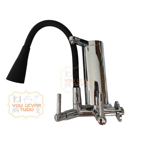 Torneira Cozinha C Filtro Parede Flex 2 Jatos Cone Preto Shopee Brasil