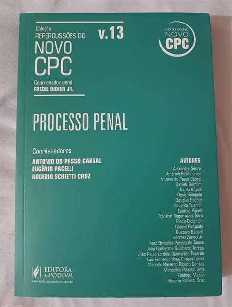 Processo Penal Volume Cole O Repercuss Es Do Novo Cpc Amazon