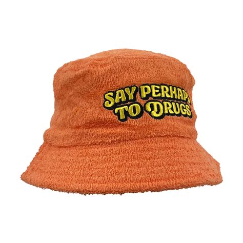 Say Perhaps Orange Terry Towel Bucket Hat Uncle Reco