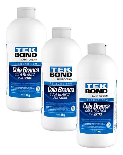 Cola Branca Tek Bond Kg Pva Extra Kit Unidades Cor Branco