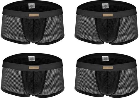 Sandbank Men S Sexy Lingerie Mesh Transparent Boxer Briefs Underwear
