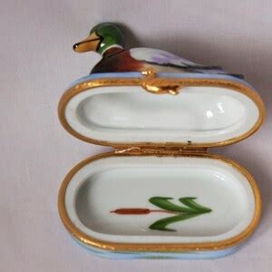 Vintage Limoges France Trinket Box Hand Painted Limoges Porcelain