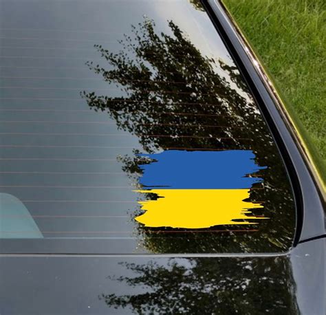 Ukraine Flag Vinyl Decal Sticker 4ukrainian Car Decal For Etsy Ireland