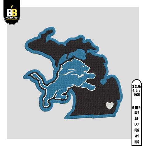 Detroit Lions Embroidery Files Nfl Logo Embroidery Designs Inspire