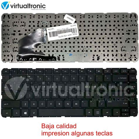 Teclado Hp B Sleekbook Sin Marco Ingles Enter Recto Virtual Tronic