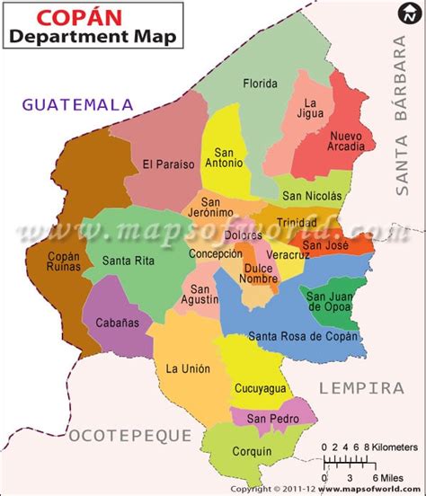 Copan Honduras Map