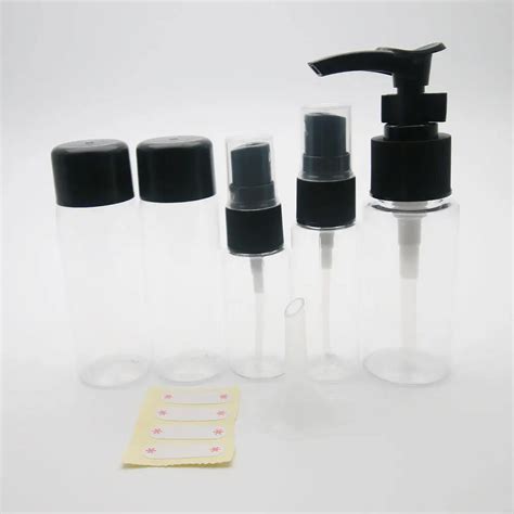 7pcs Set Portable Flight Travel Size Bottle Pack Liquid Containers