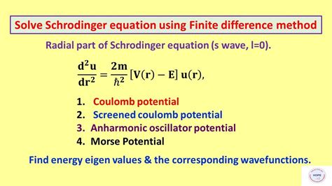 Quantum Solve Schrodinger Equation Using Finite Difference Method