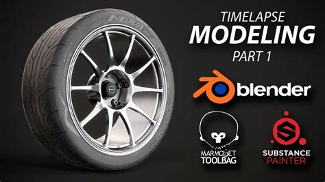 Blender Midpoly Wheel Modeling And Texturing Timelapse Part 1