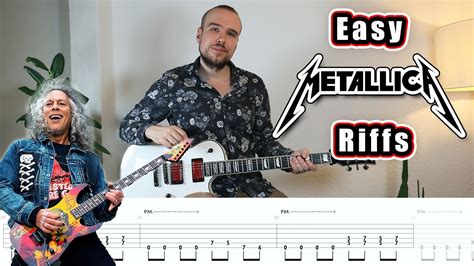 10 Easy Metallica Guitar Riffs For Beginners With Tabs Youtube