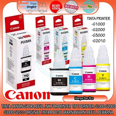 Jual Tinta Canon Gi 790 For Printer Tipe Perinter G1000 G2000 G3000 G4000 G1010 G2010 G3010