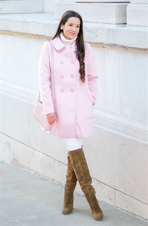 How To Wear A Light Pink Winter Coat Diary Of A Debutante Pink Winter Coat Cute Winter