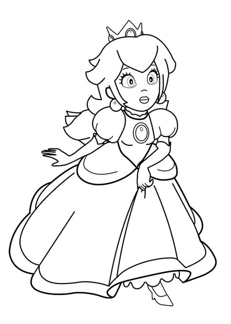 Coloriage Princesse Peach Gratuit télécharger et imprimer gratuit sur