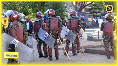 Tension Military Police On Stand By In Nairobi Cbd Amid Protest