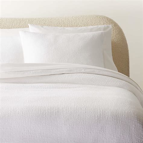 Maisa Organic Cotton Slub White Standard Pillow Shams Set Of 2