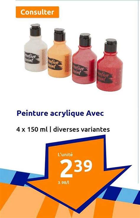 Promo Peinture Acrylique Avec Chez Action Icatalogue Fr