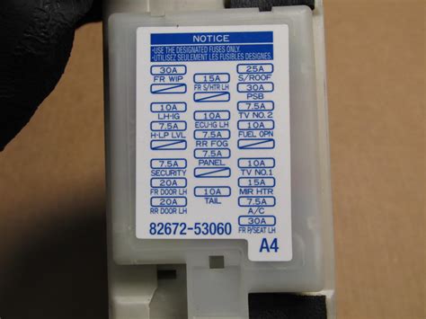 2007 Lexus Is 250 Fuse Box Diagrams