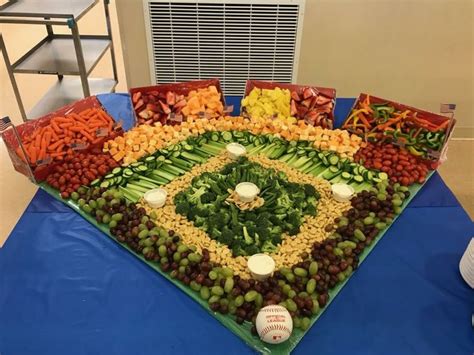 Baseball Stadium Fruit Veggie Cheese Tray Baseball Theme Birthday