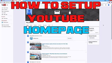 How To Setup Your Youtube Homepage And Tipsadvice For New Youtubers