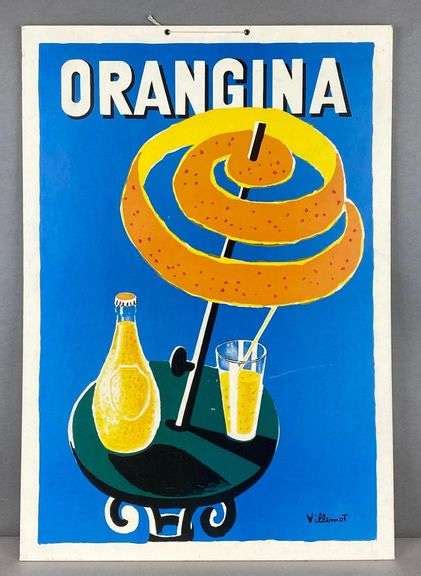 Vintage Orangina Advertising Poster Matthew Bullock Auctioneers